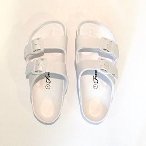 NWOT. Never worn double strap sandals.